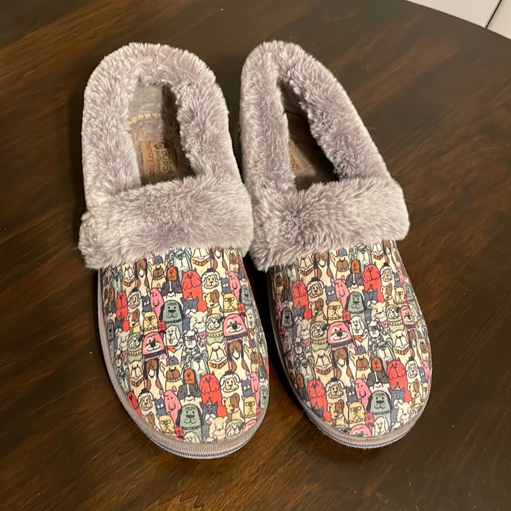 BOBS from Skechers Multicolor Dog Print Slippers